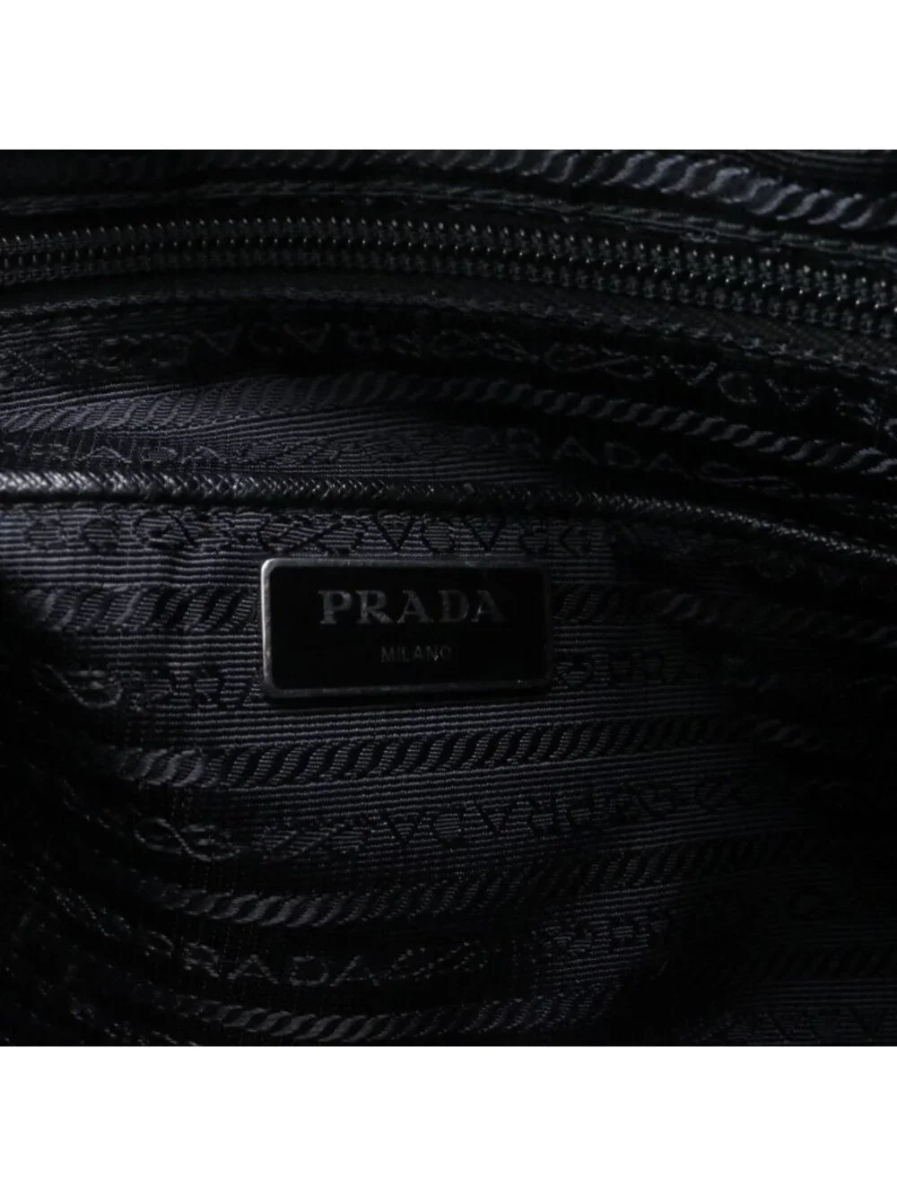 Prada Tessuto Nylon Triangle Logo Leather Shoulder Bag Crossbody Messenger